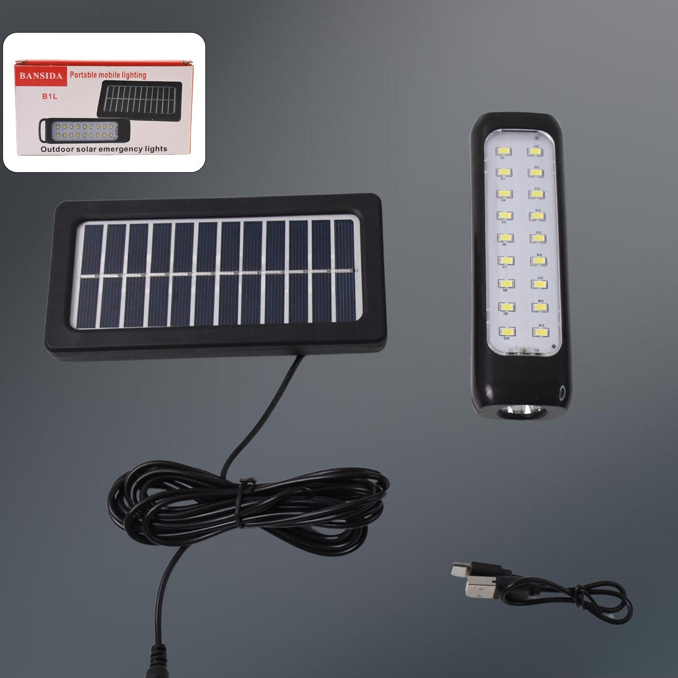 3 Modes Outdoor Indoor Hanging Solar Light Small 18led 1 Big Led