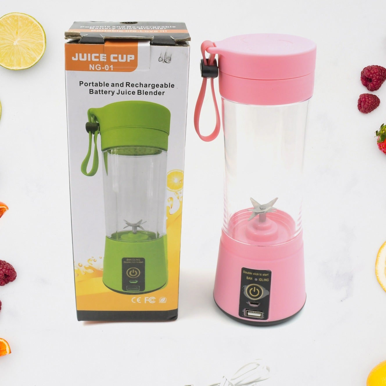 133 Portable Usb Electric Juicer - 6 Blades (Protein Shaker)