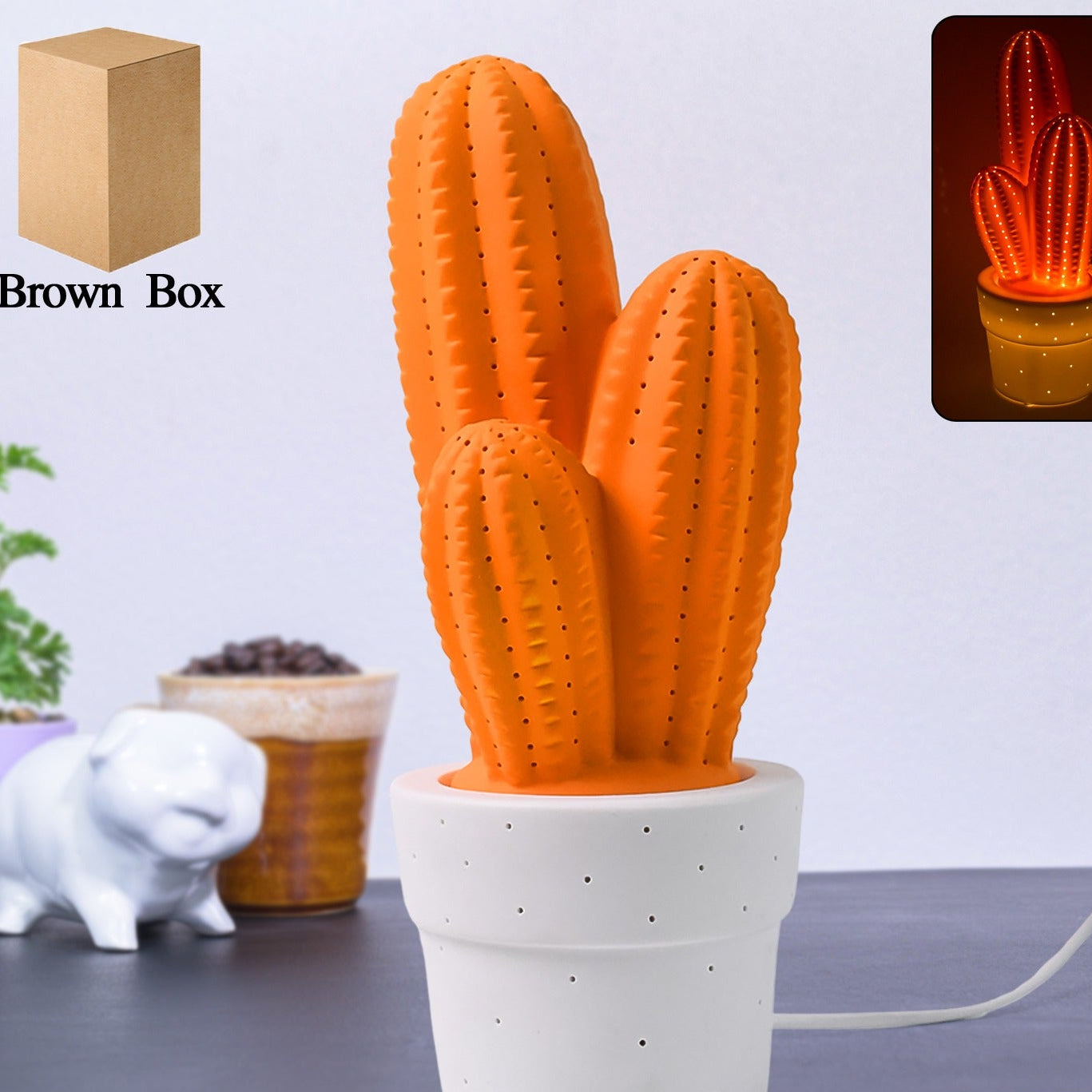 Ceramic Table Lamp Big Desk Lamp (1 Pc)