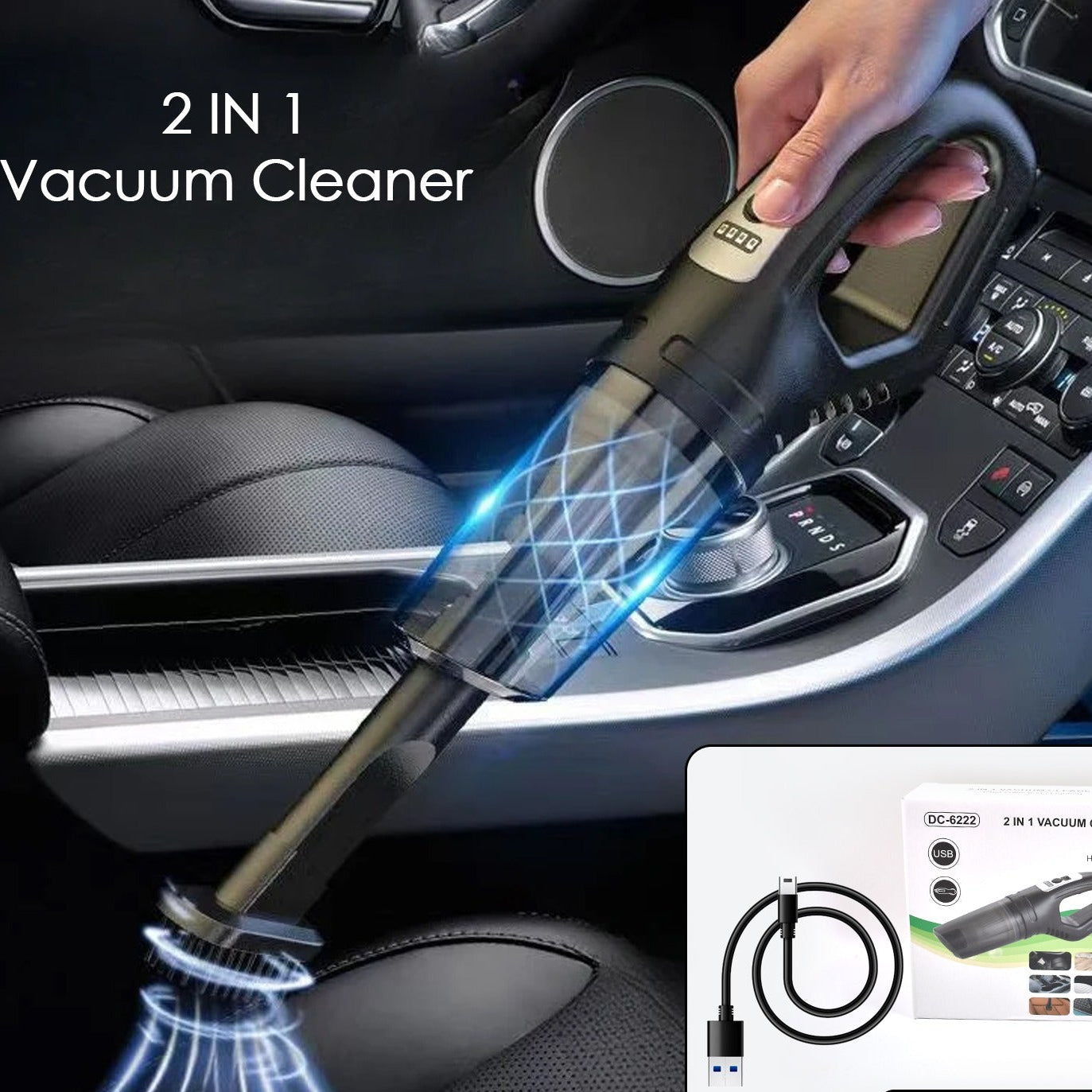 Wireless Handheld Car Vacuum Cleaner 2 In1 Dust Buster (1 Set)
