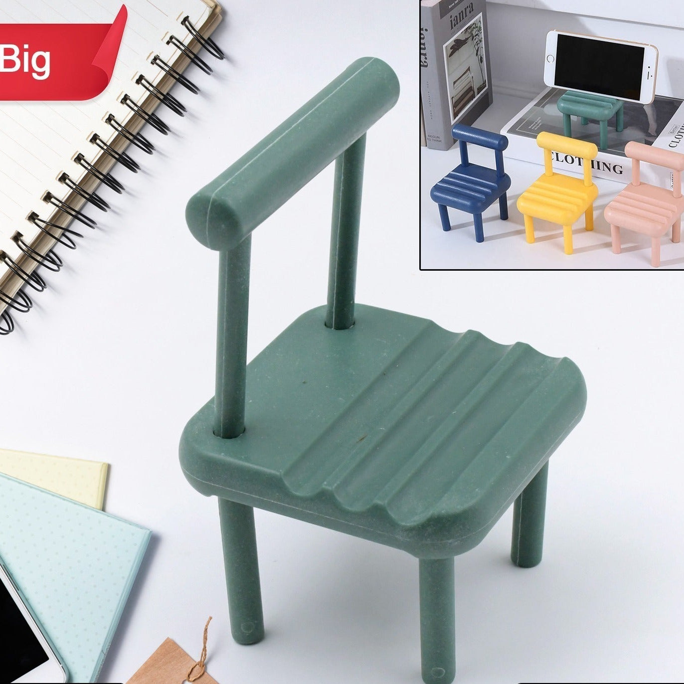8854 Mobile Phone Holder Mini Chair Cell Phone Stand Portable Smartphone Dock Cellphone Holder For Desktop Design Compatible With All Mobile Phones (1 Pc)