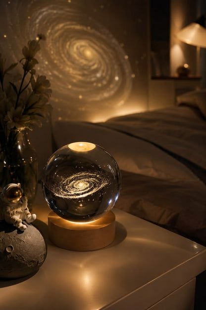 3d Galaxy Ball Lamp with Base - TechNuts