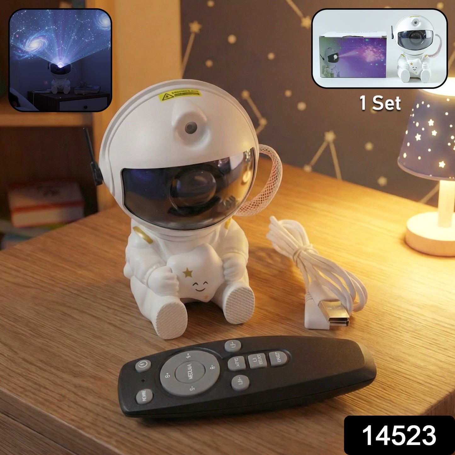 Astronaut Galaxy Projector Night Light with Remote Control