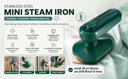 Mini Steam Iron Dry & Wet Ironing Garment Steamer - TechNuts