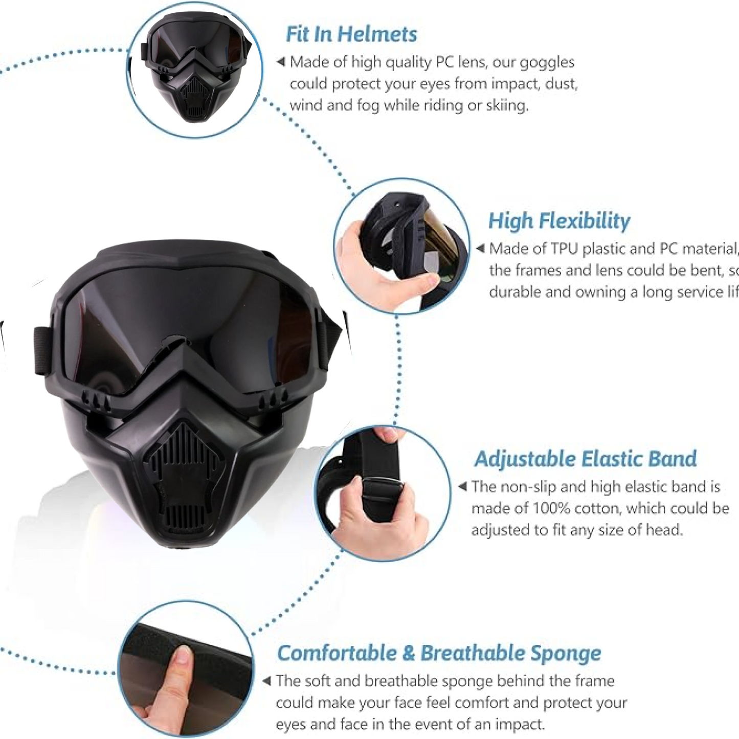 Bike Windproof Goggle Mask