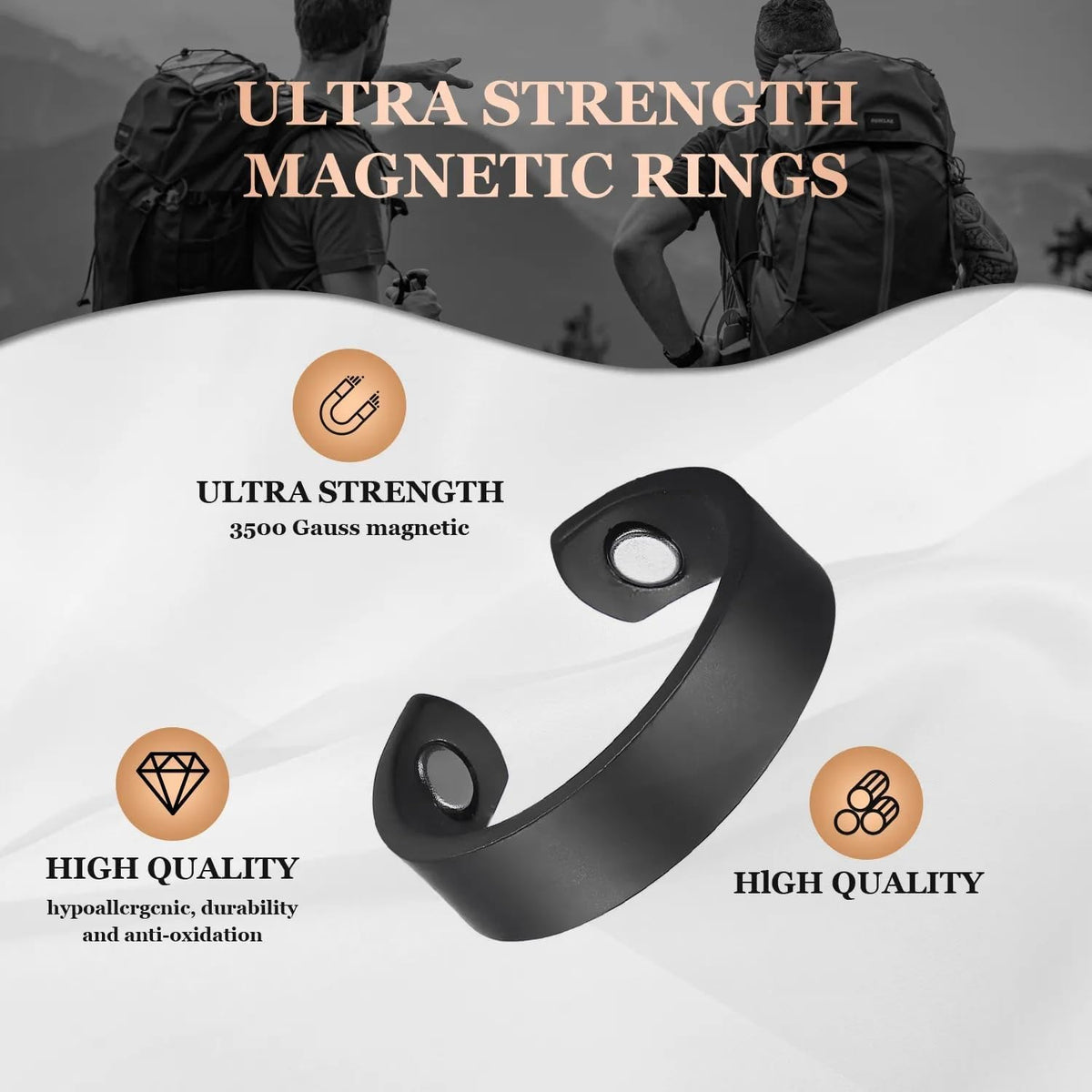 Blood Sugar Control Magnetic Ring 3PCS