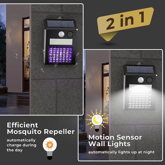 2 In 1 Solar Mosquito Zapper Lamp
