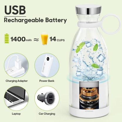 Portable Juicer Blenders For Smoothies And Juices USB Rechargeable