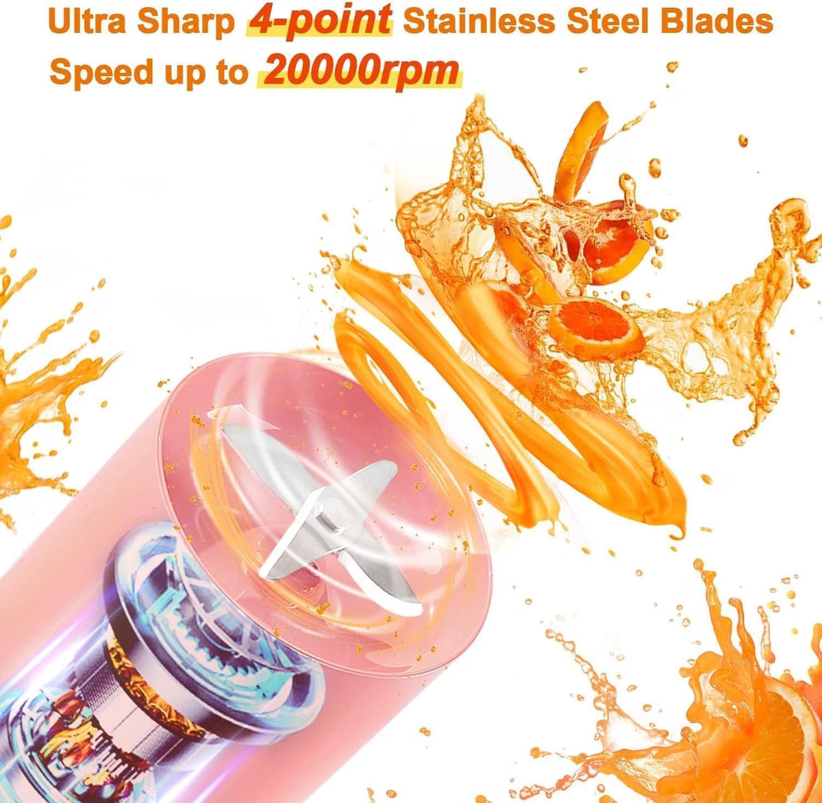 Portable Juicer Blenders For Smoothies And Juices USB Rechargeable