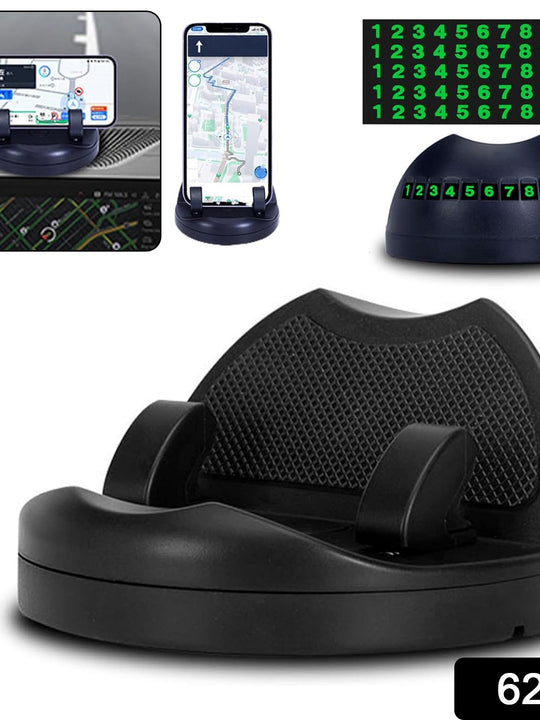 2 In 1 Car Anti-slip Mat Phone Holder Non Slip Sticky Phone Mount Holder (1 Set)