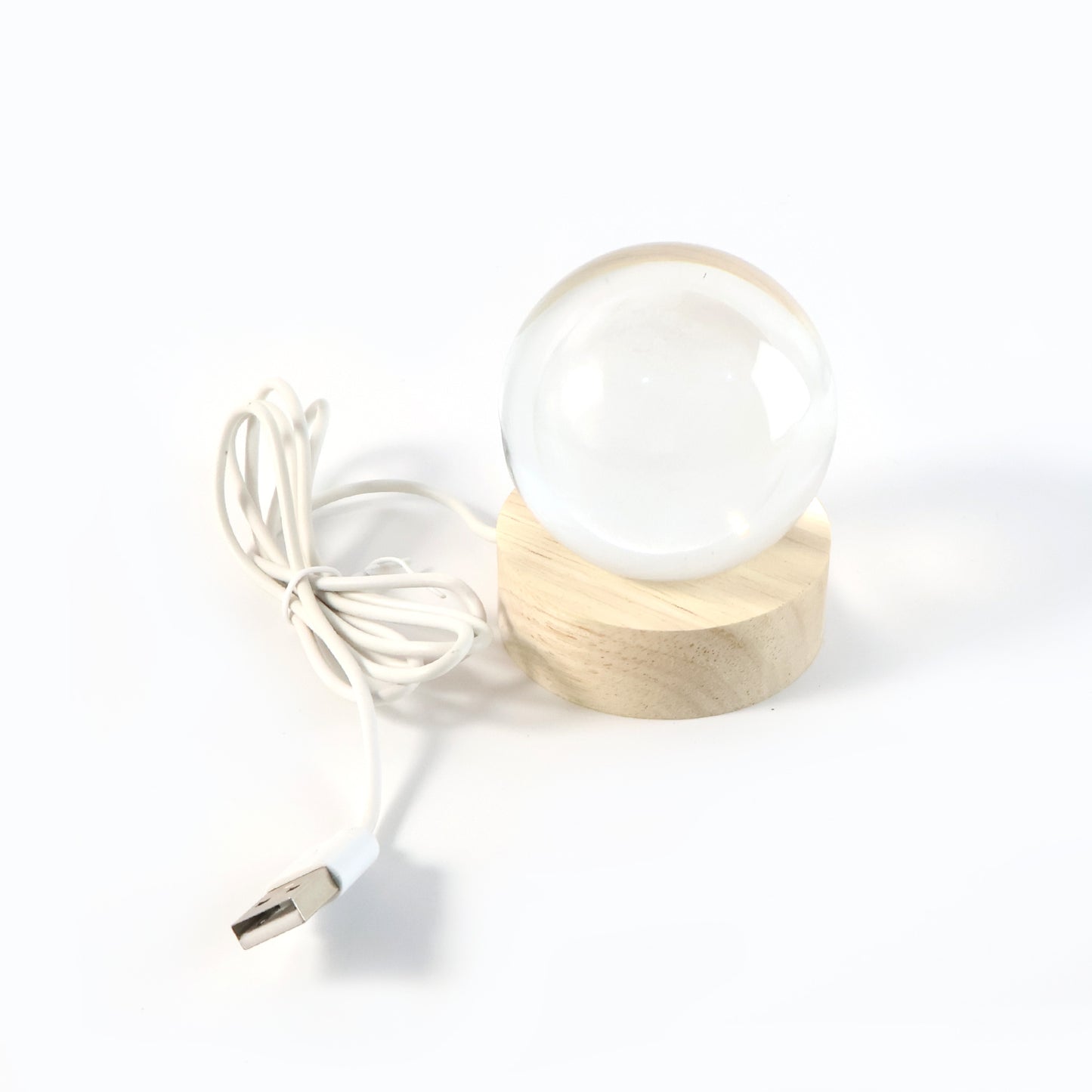 3d Crystal Ball Lamps With Base  (1 Pc)