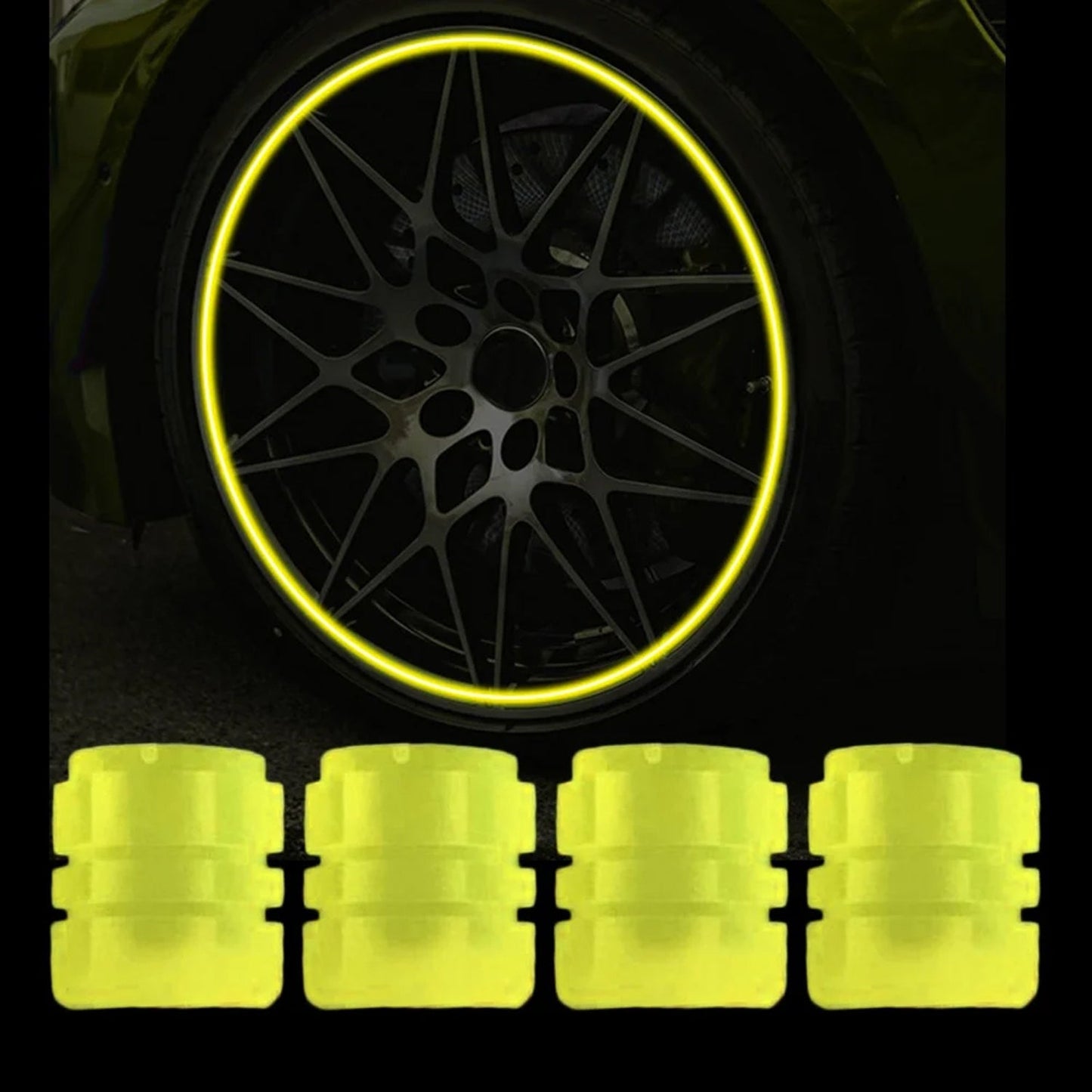 Glow Valve Luminous Tyre Caps
