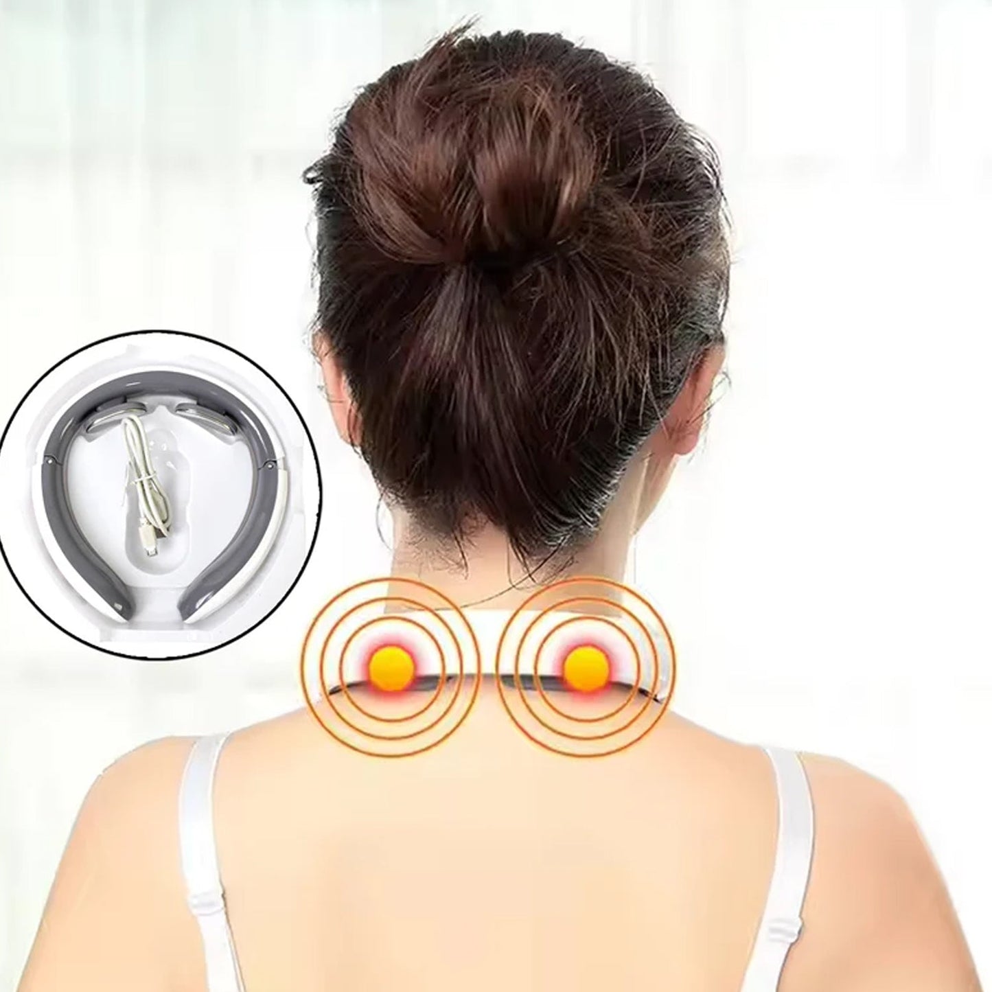 2 Heads Smart Electric Neck and Back Pulse Massager