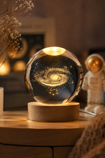 3d Galaxy Ball Lamp with Base - TechNuts