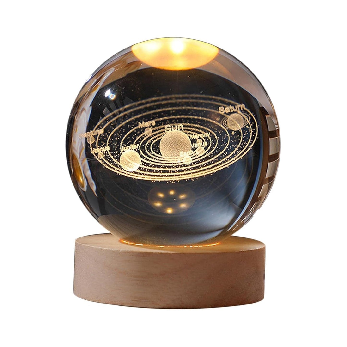 3d Astronomy Night Lamp Crystal Ball Lamps with Base