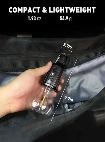 Rechargeable Hanging Bulb with 3 Modes Tent Lamp for Camping Pac of 2