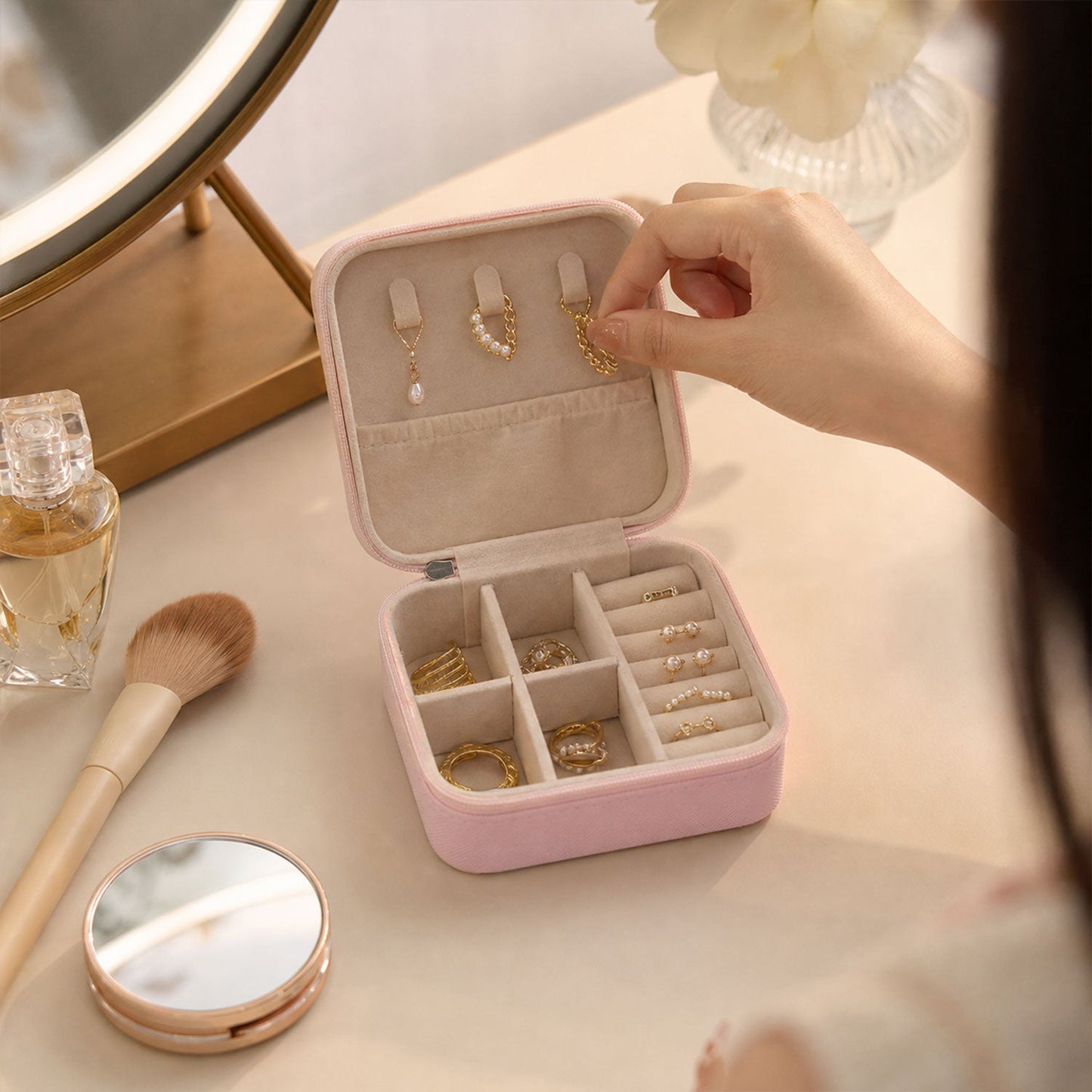 Women Portable Jewelry Box