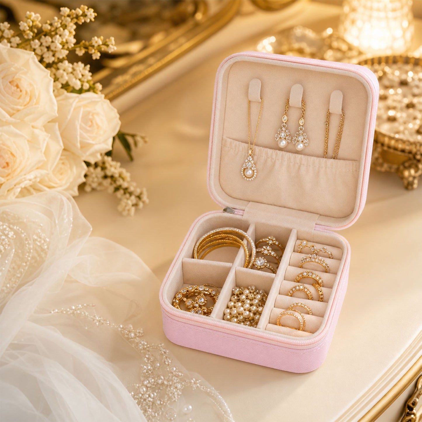 Women Portable Jewelry Box