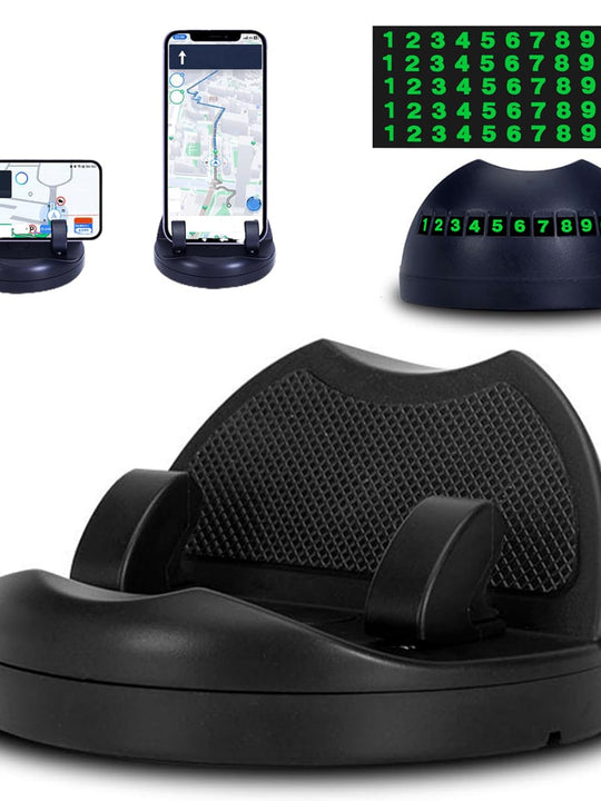 2 In 1 Car Anti-slip Mat Phone Holder Non Slip Sticky Phone Mount Holder (1 Set)