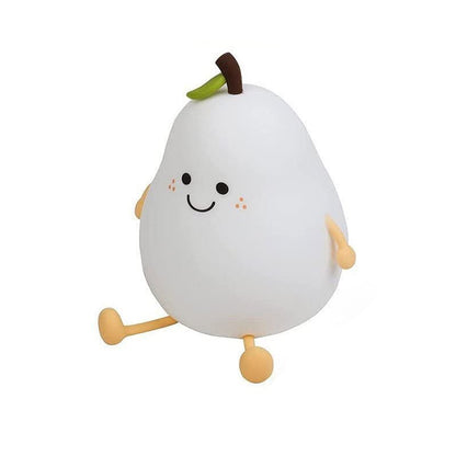 Cute Pear Shape Silicone Night Lamp With Multi Color Changing Mode (1 Pc)