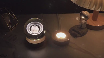 3d Galaxy Ball Lamps with Base