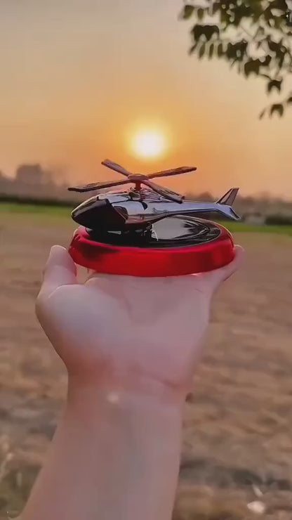 Solar-powered Rotating Helicopter Car Air Freshener