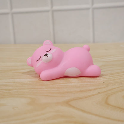 Sleeping Bear Led Night Light Cute Silicone Bedside Lamp For Kids (1 Pc)