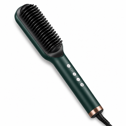 Hair Straightener brush for Women & Men, Hair Styler, Straightener Machine Brush/PTC Heating Electric Straightener with 5 Temperature Control (Multi colour)
