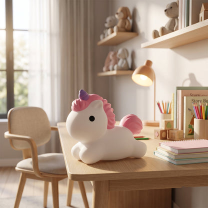 Unicorn Led Night Light Cute Silicone Bedside Lamp For Kids (1 Pc)