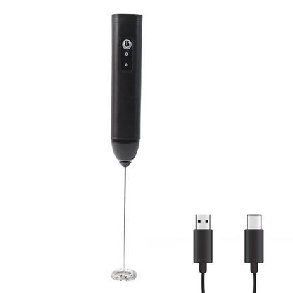 Small Electric Handheld Milk Frother With Stainless Steel Whisk (1 Pc)